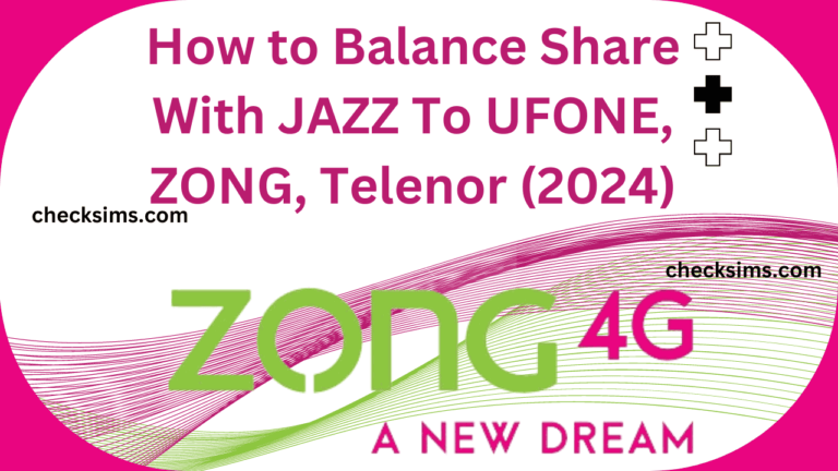 How to Balance Share With JAZZ To UFONE, ZONG, Telenor (2024)